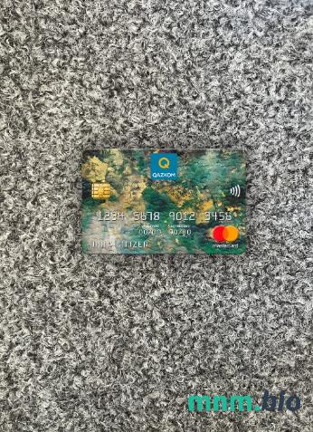 Kazakhstan Qazkom bank JCB bank wygląd zdjęcia mastercard skan PSD + zdjęcie